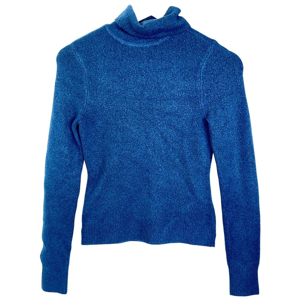 Abercrombie & Fitch Navy Blue Wool Knit Long Sleeve Turtleneck Sweater Size XXS